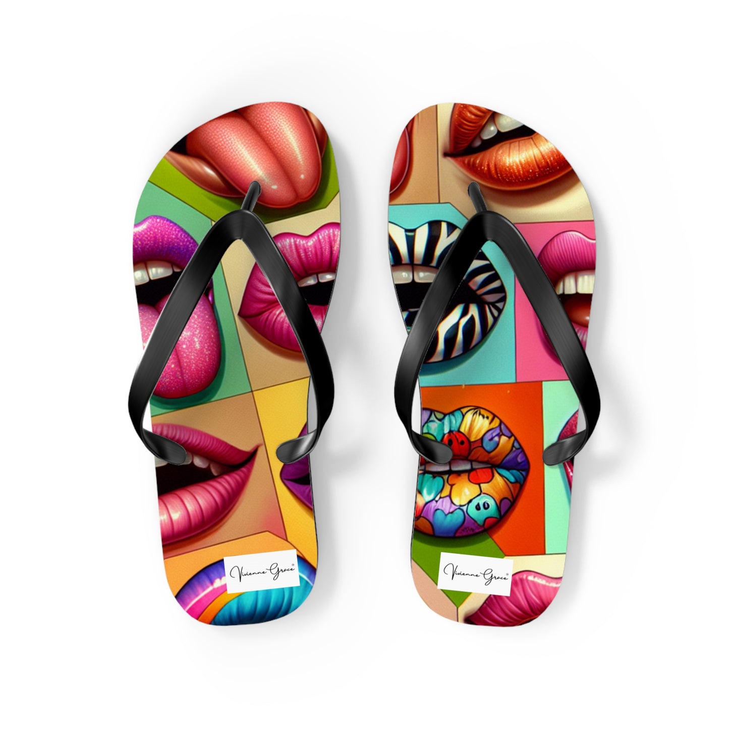 Flip Flops - LIPS - Vivienne Grace