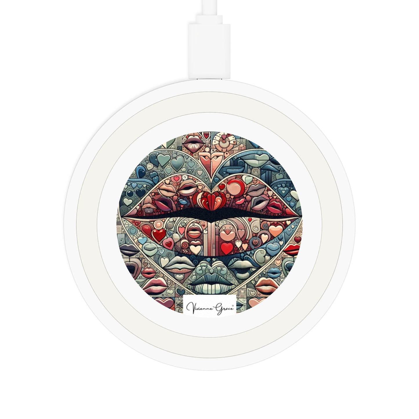 Quake Wireless Charging Pad - BLUE LIPS - Vivienne Grace