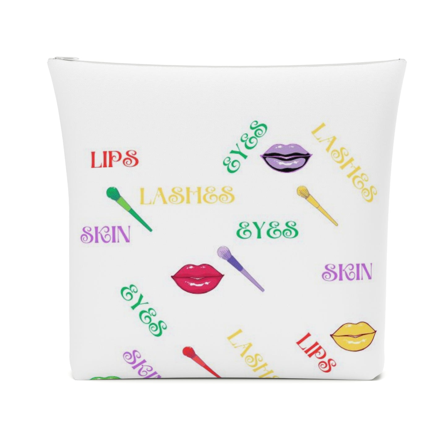 Cotton Cosmetic Bag - FUN (white) - Vivienne Grace