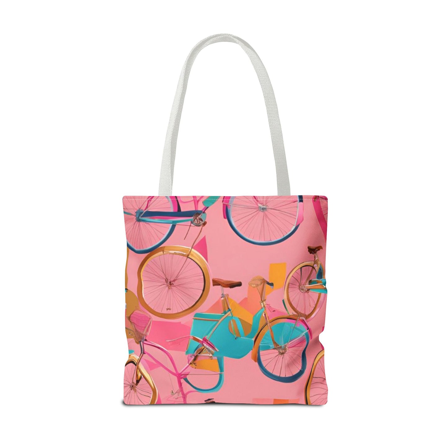 Tote Bag - Pink/Gold Bicycles - Vivienne Grace