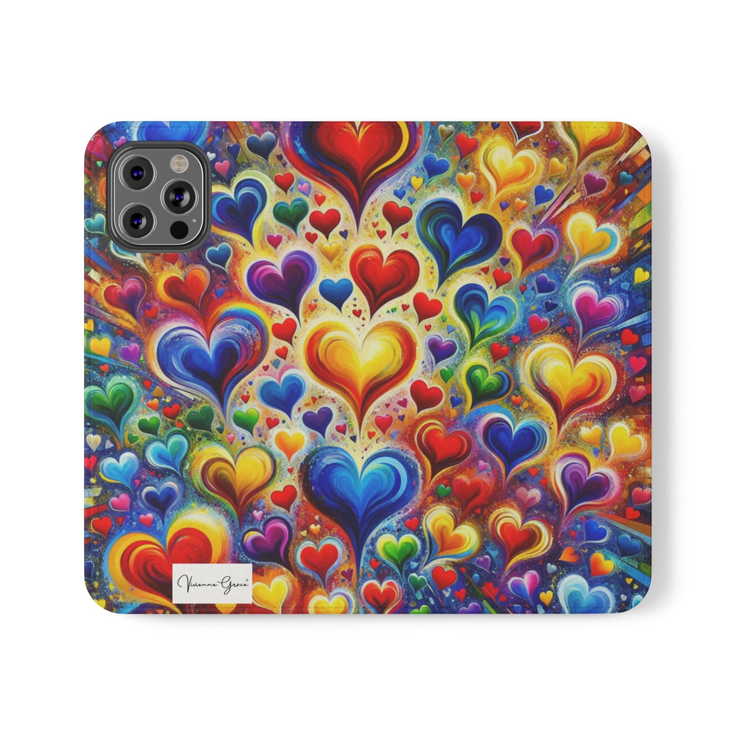 IPhone - Flip Case - BRIGHT HEARTS - Vivienne Grace