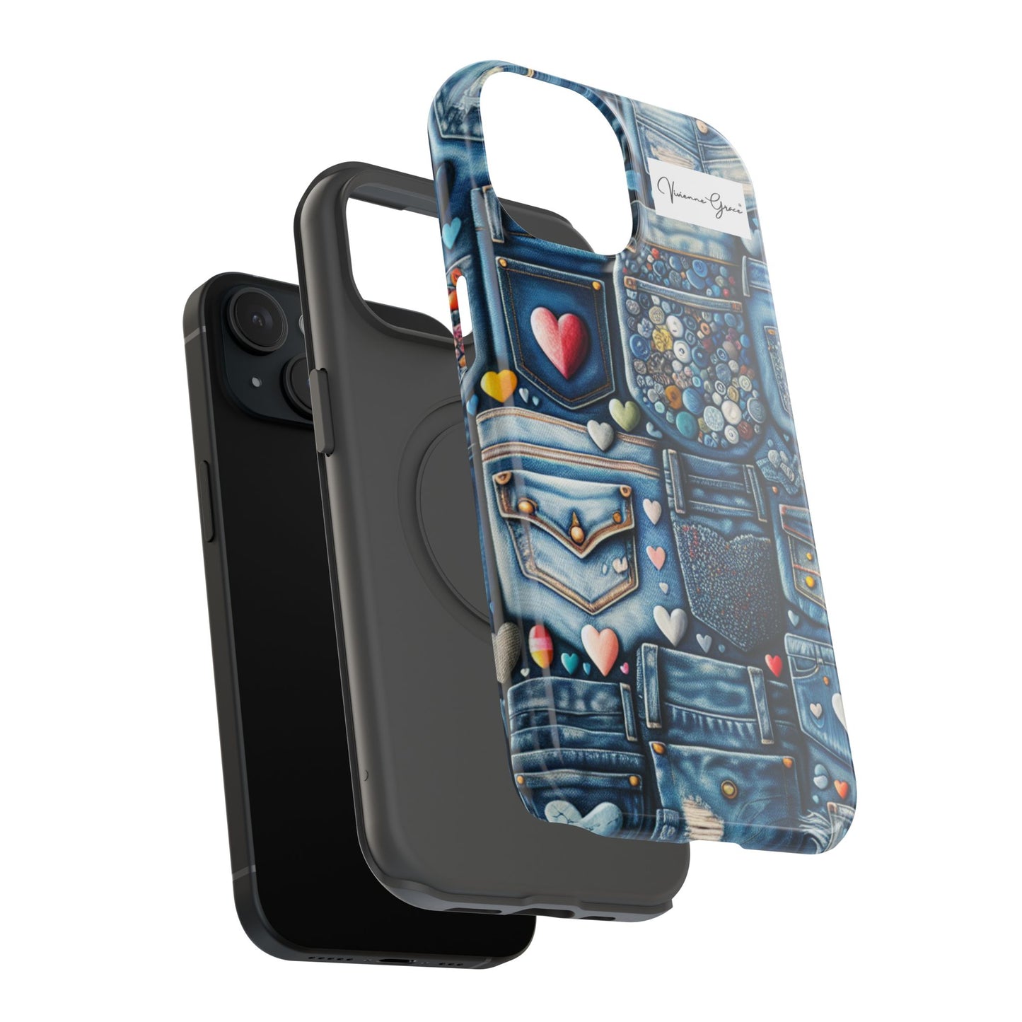 Samsung Galaxy -Impact-Resistant Case - BLUE JEANS - Vivienne Grace