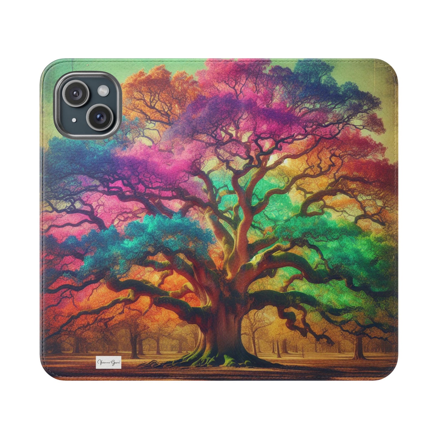 IPhone - Flip Case - COLORFUL OAK - Vivienne Grace