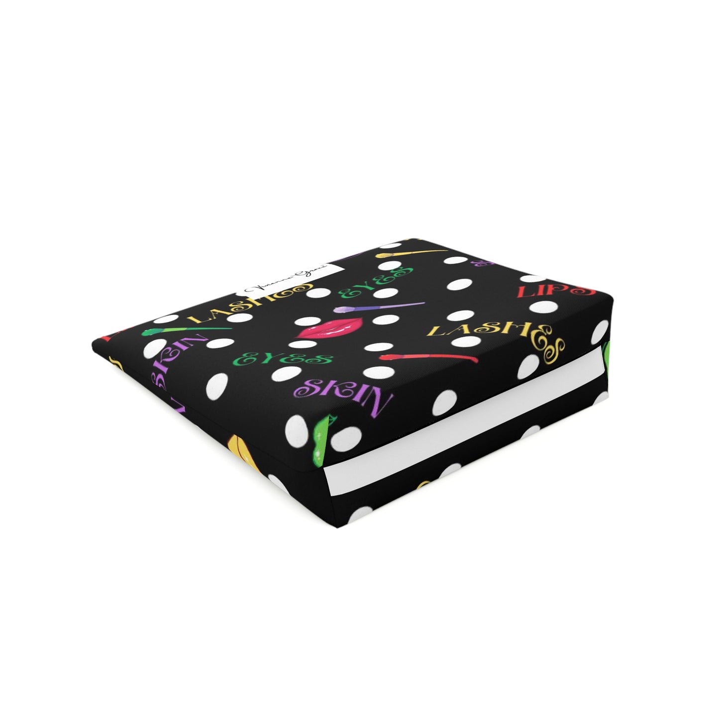 Cotton Cosmetic Bag - FUN (black) - Vivienne Grace