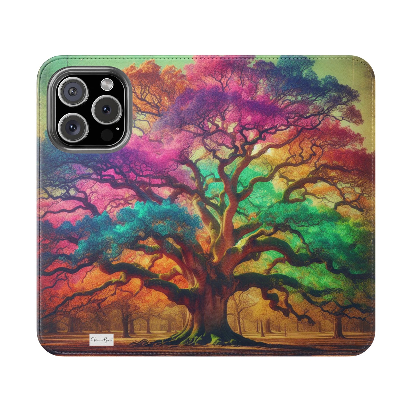 IPhone - Flip Case - COLORFUL OAK - Vivienne Grace