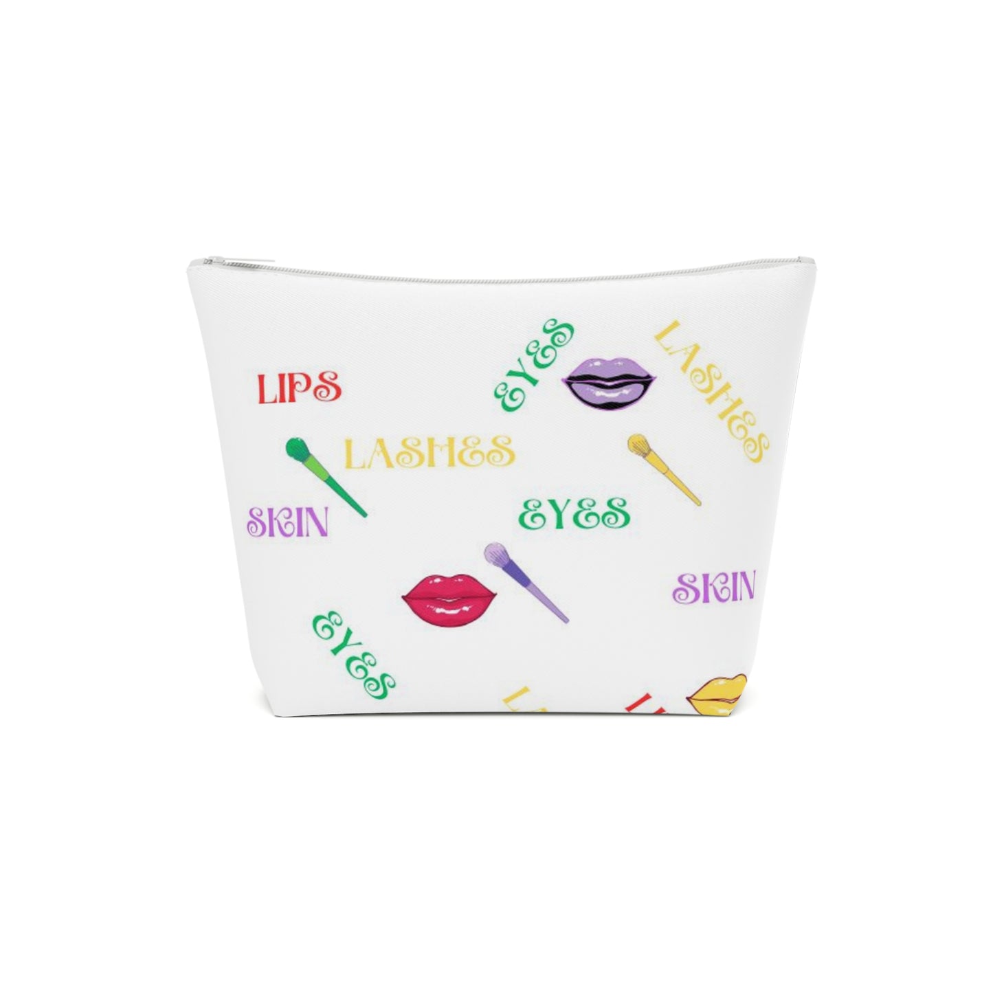Cotton Cosmetic Bag - FUN (white) - Vivienne Grace
