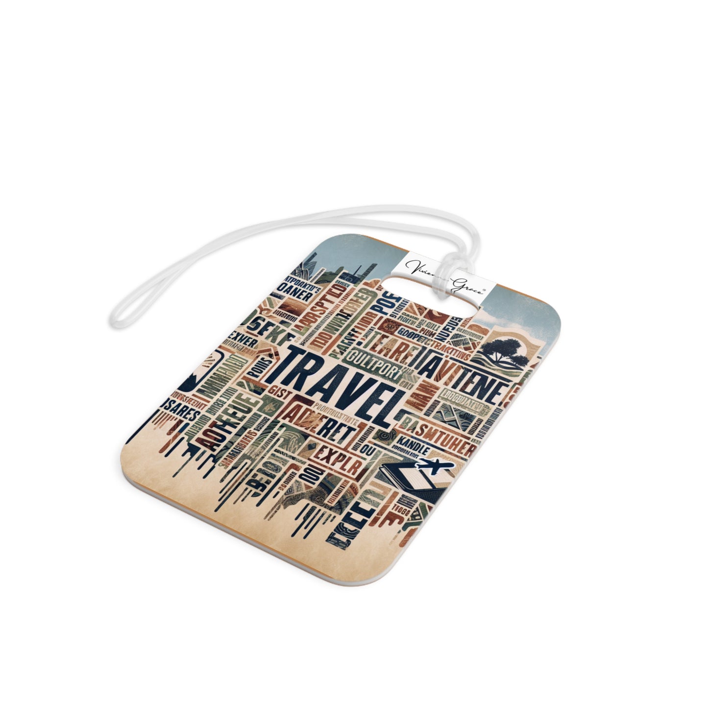 Luggage Tag - TRAVEL WORDS - Vivienne Grace