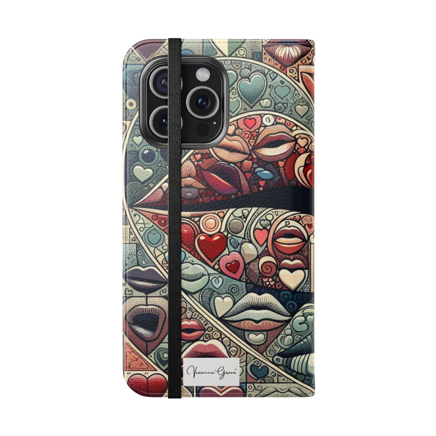 IPhone - Flip Case - BLUE LIPS - Vivienne Grace
