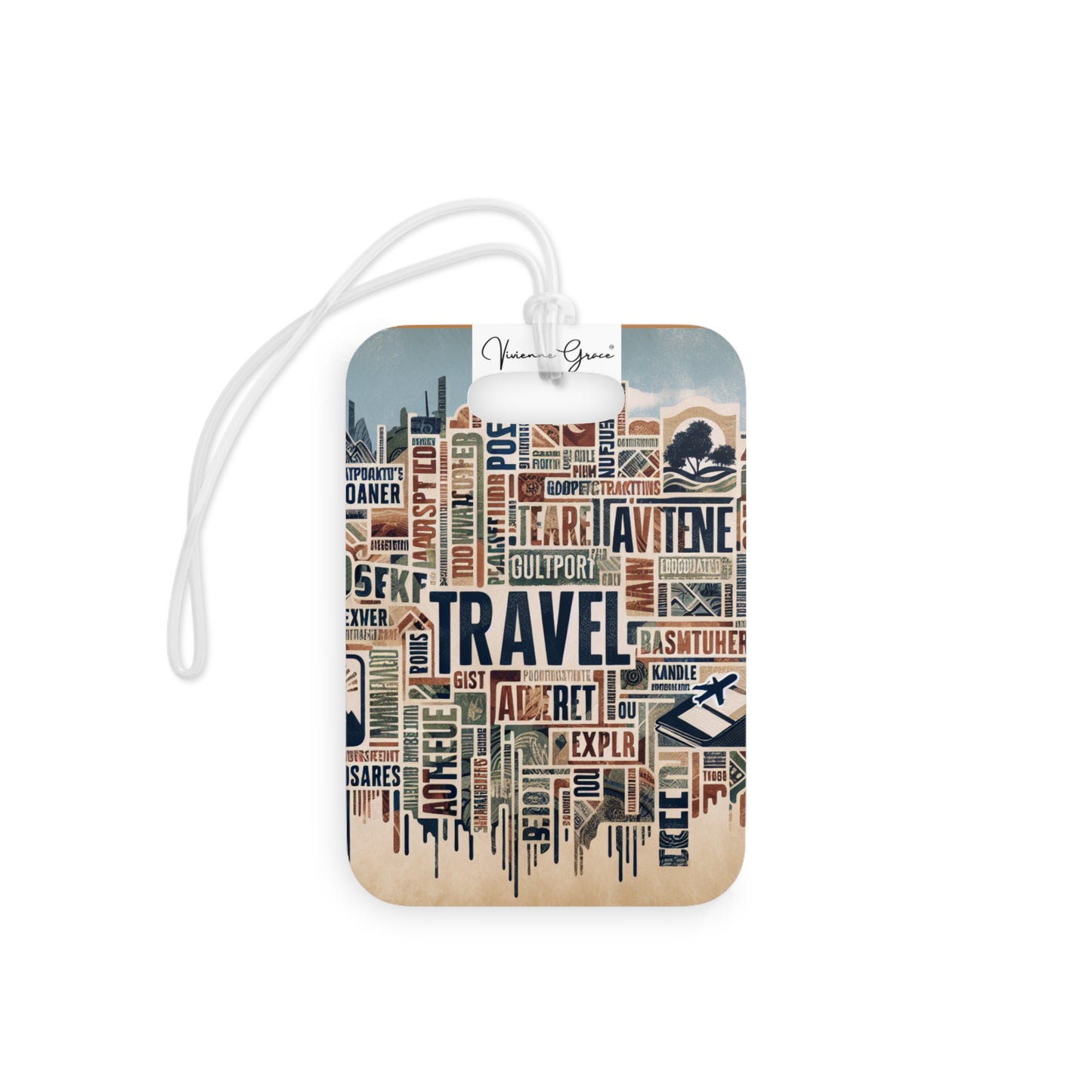Luggage Tag - TRAVEL WORDS - Vivienne Grace
