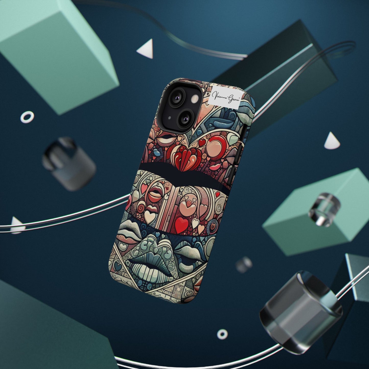 IPhone - Impact-Resistant Cases - BLUE LIPS - Vivienne Grace