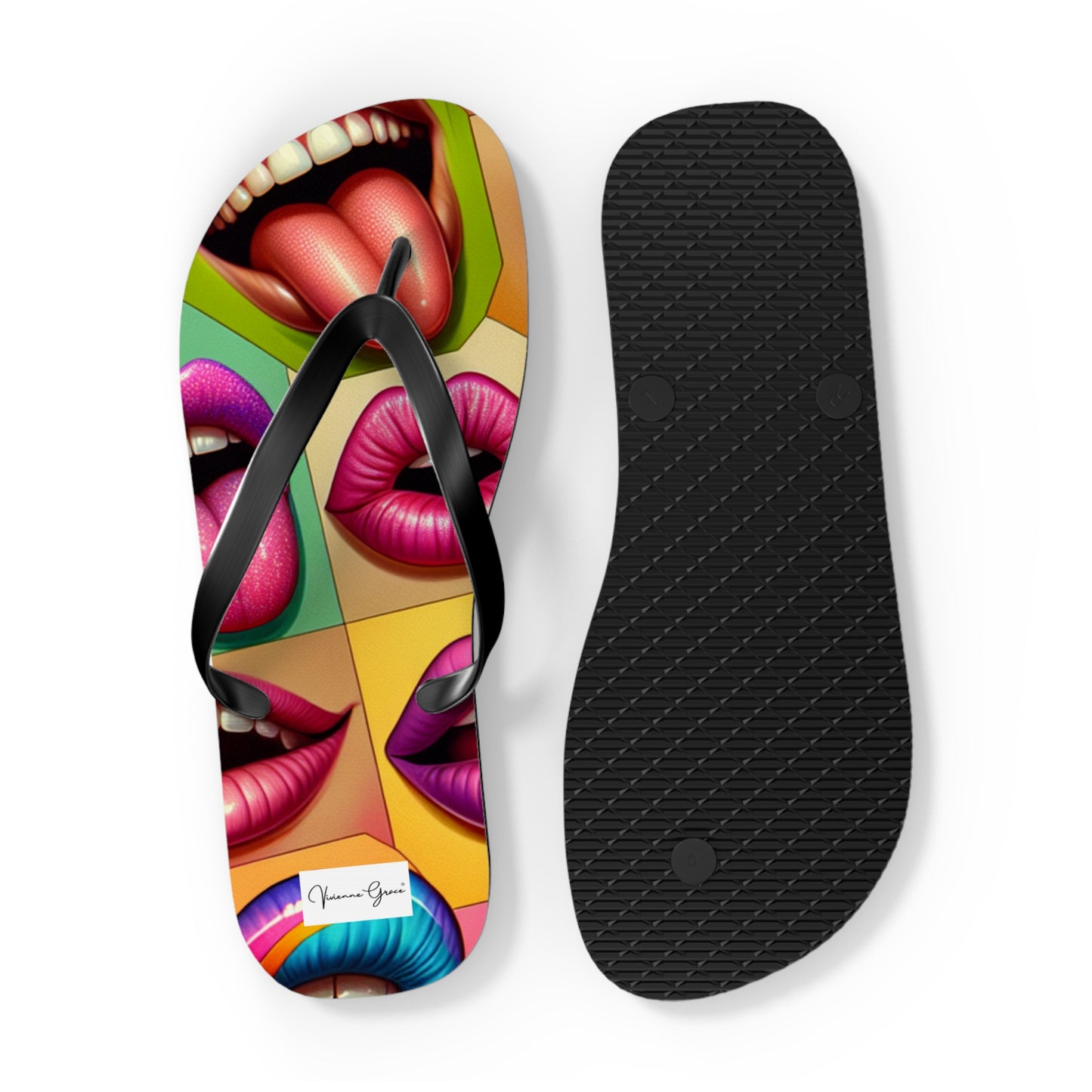 Flip Flops - LIPS - Vivienne Grace