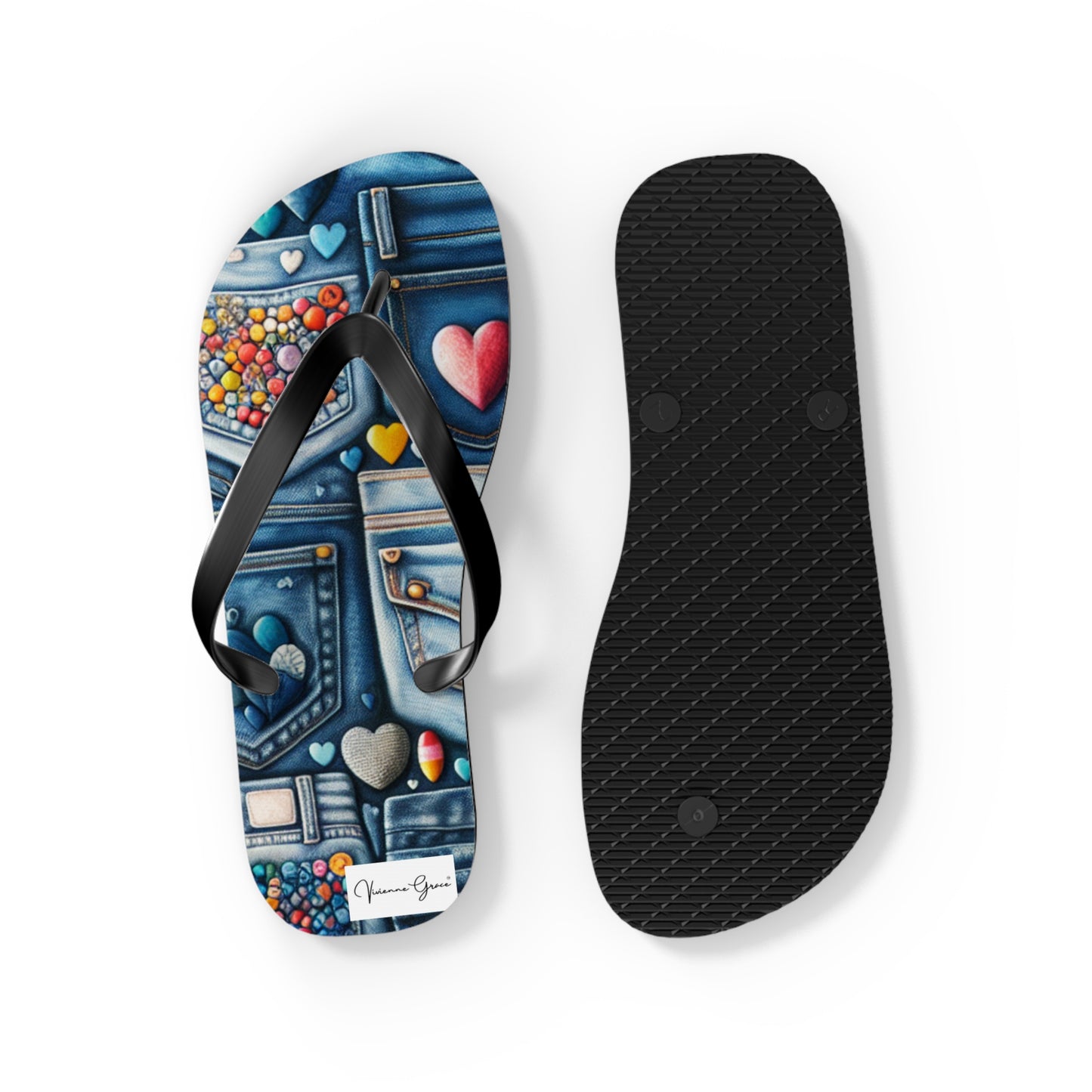 Flip Flops - BLUE JEANS - Vivienne Grace