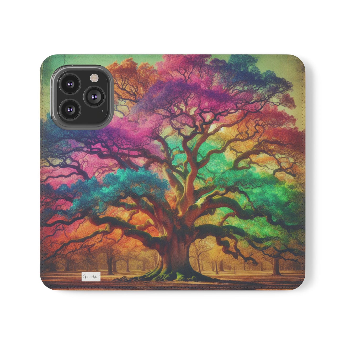 IPhone - Flip Case - COLORFUL OAK - Vivienne Grace