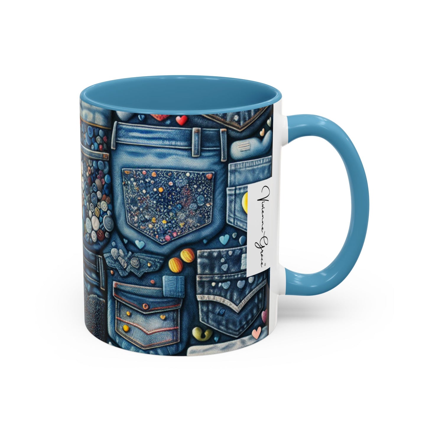 Accent Coffee Mug - BLUE JEANS - Vivienne Grace