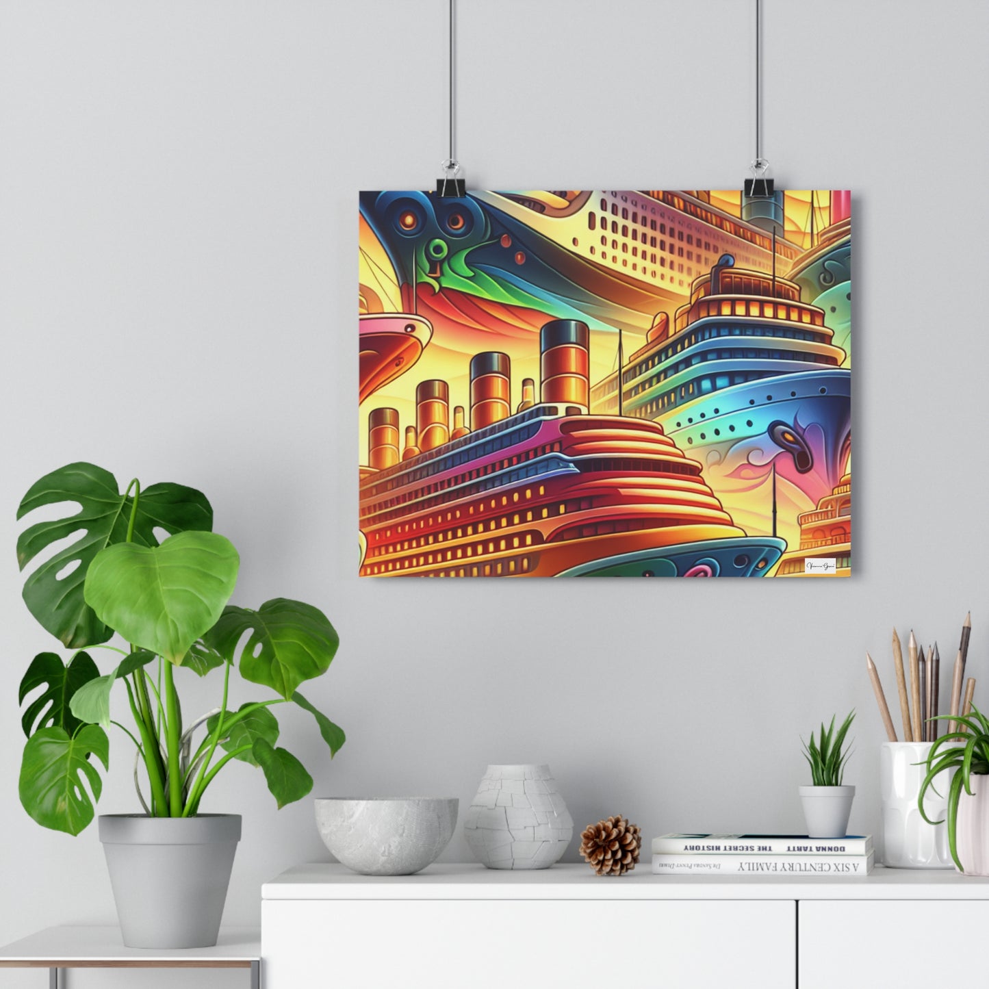 Giclée Art Print - Cruise Ships - Vivienne Grace