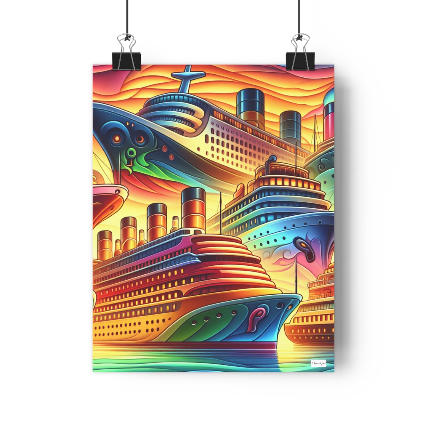 Giclée Art Print - Cruise Ships - Vivienne Grace