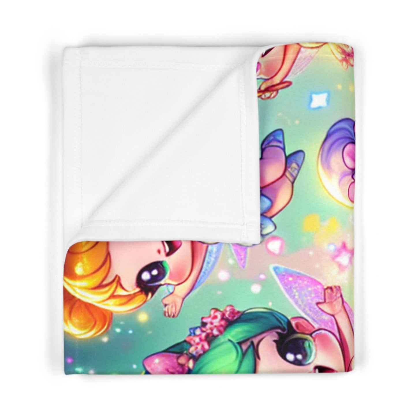 Soft Fleece Baby Blanket - LITTLE FAIRIES - Vivienne Grace