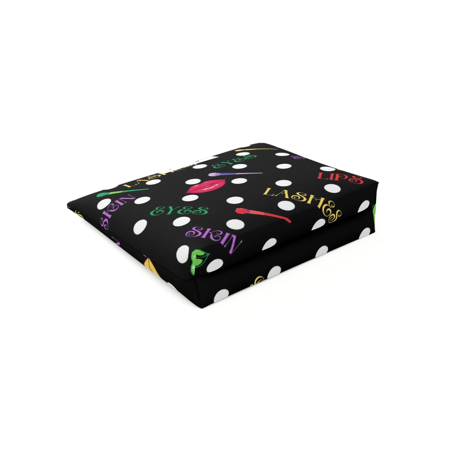 Cotton Cosmetic Bag - FUN (black) - Vivienne Grace