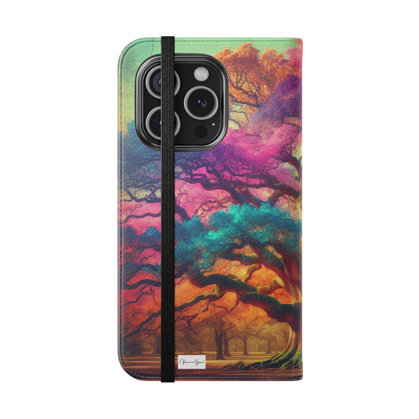 IPhone - Flip Case - COLORFUL OAK - Vivienne Grace