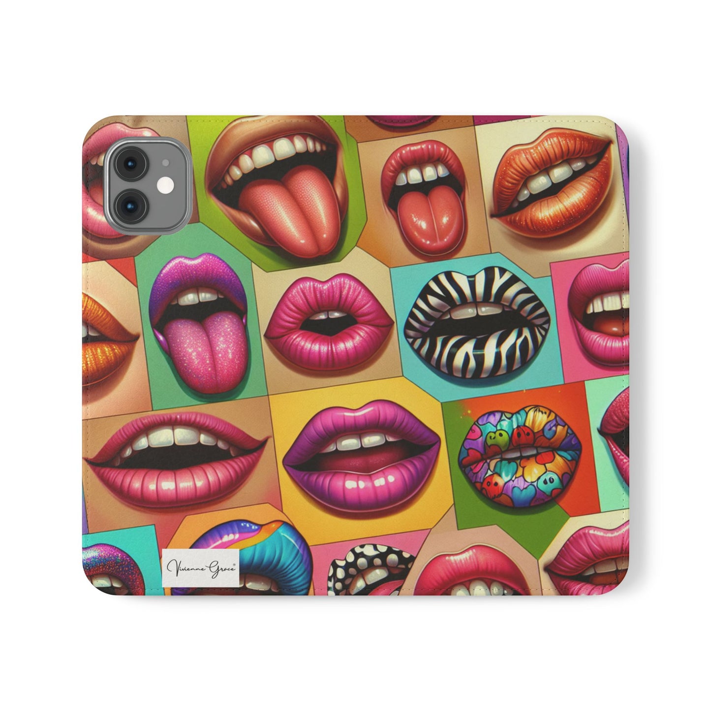 IPhone - Flip Case - LIPS - Vivienne Grace