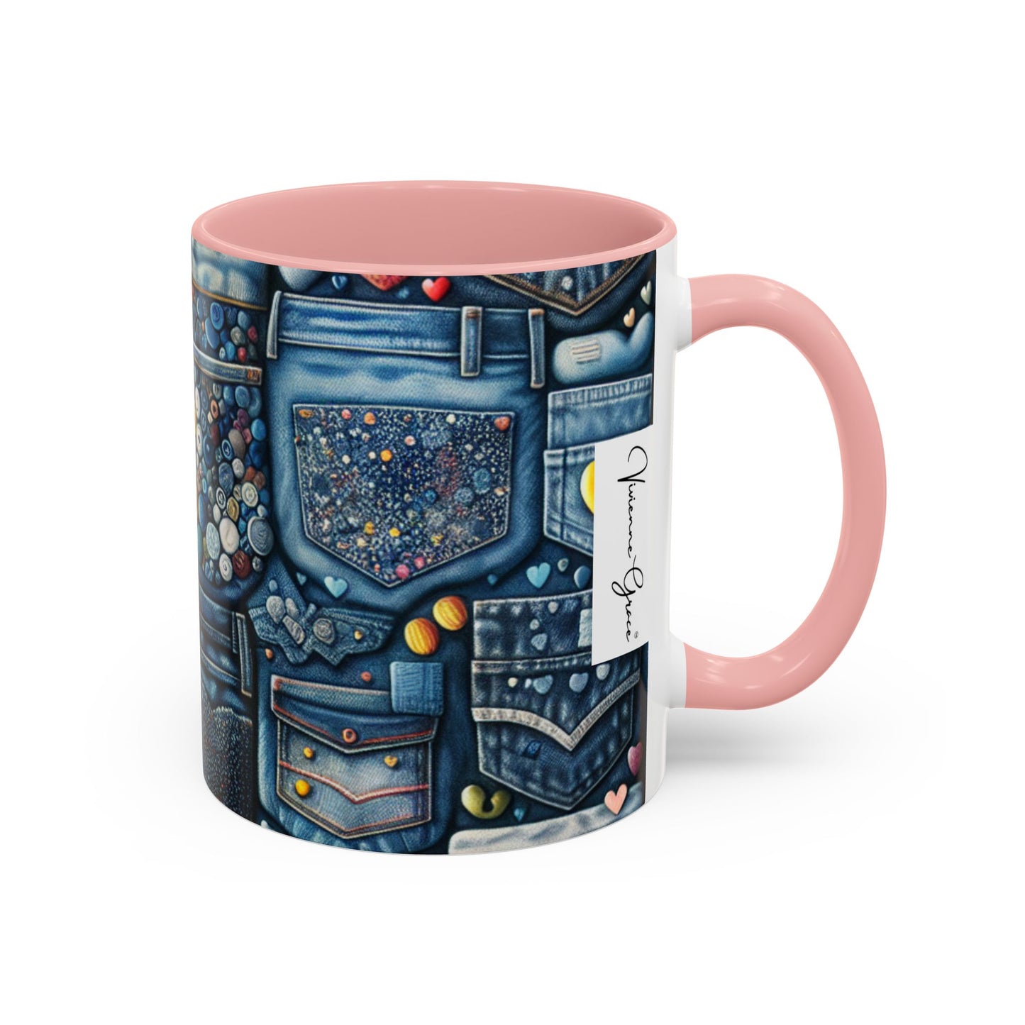 Accent Coffee Mug - BLUE JEANS - Vivienne Grace