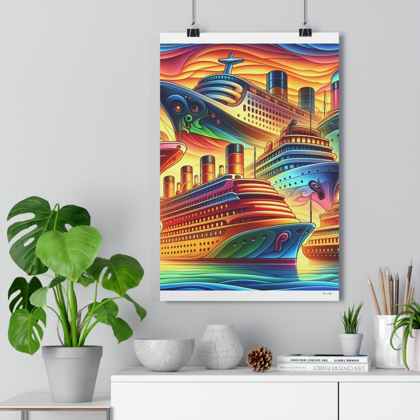 Giclée Art Print - Cruise Ships - Vivienne Grace
