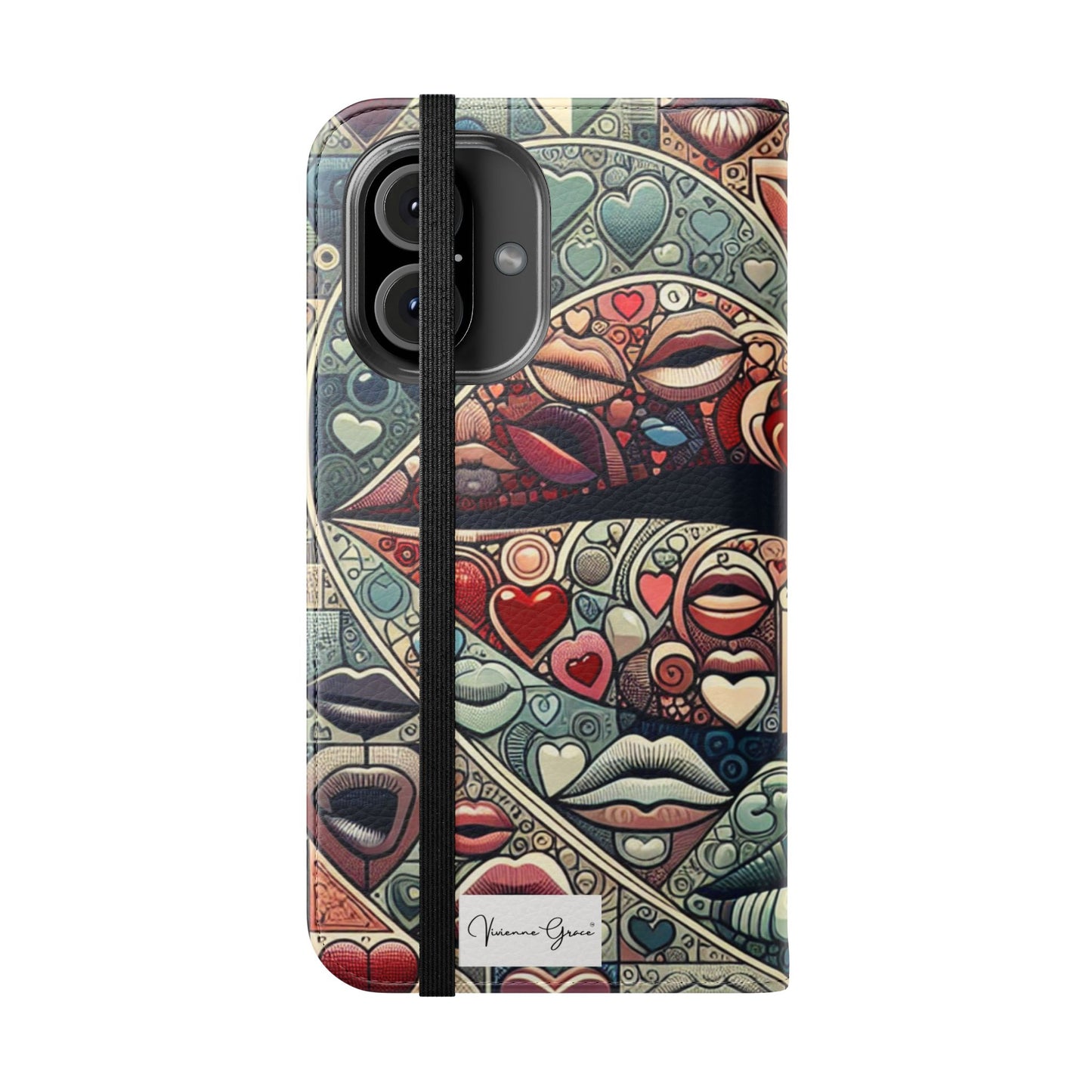IPhone - Flip Case - BLUE LIPS - Vivienne Grace