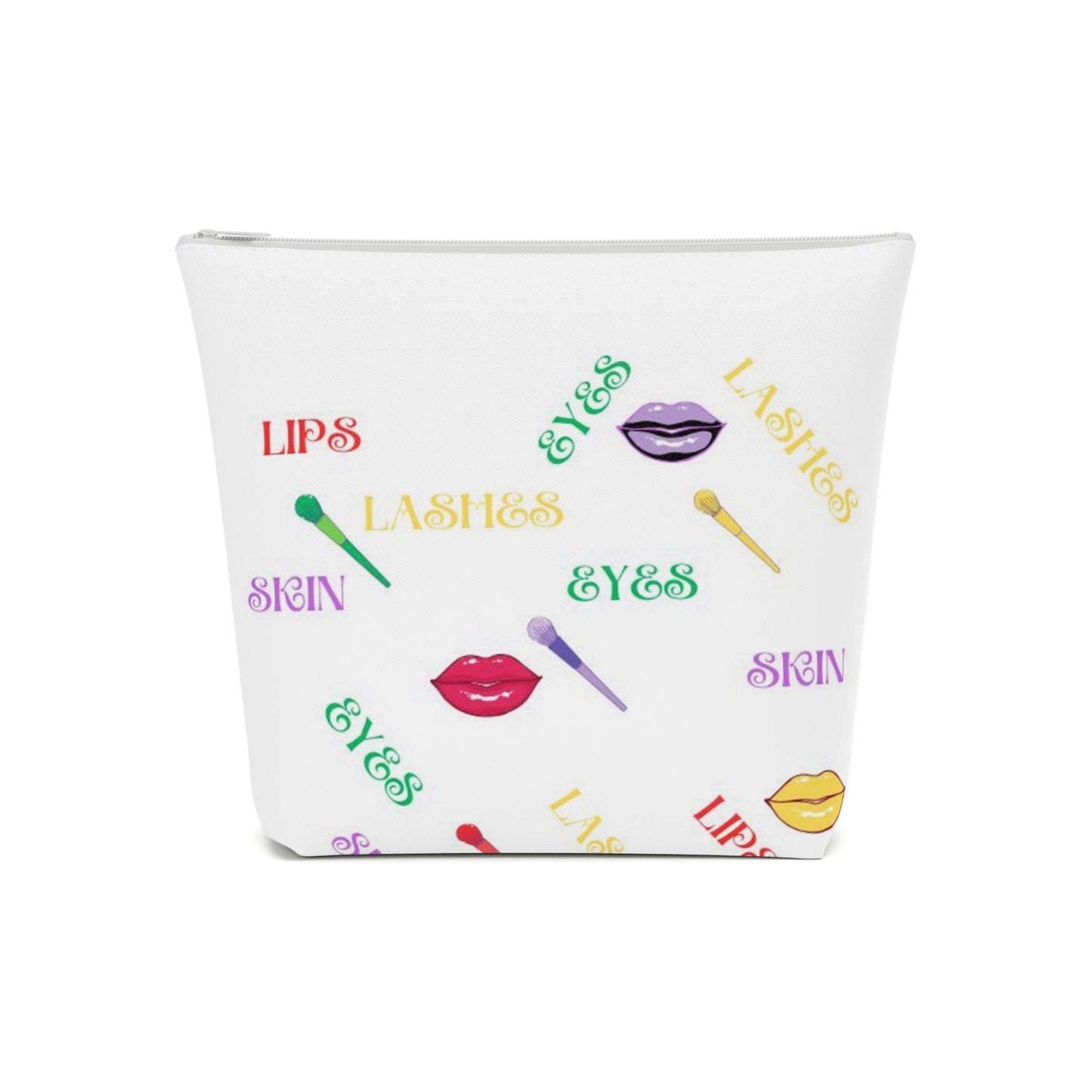 Cotton Cosmetic Bag - FUN (white) - Vivienne Grace