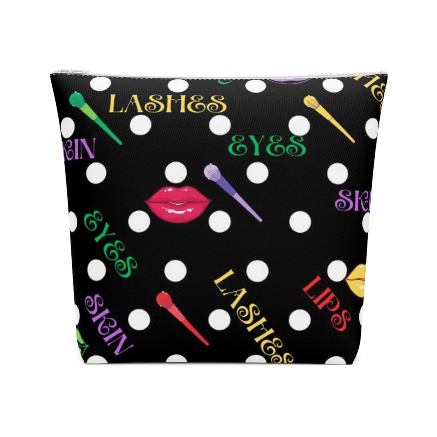 Cotton Cosmetic Bag - FUN (black) - Vivienne Grace