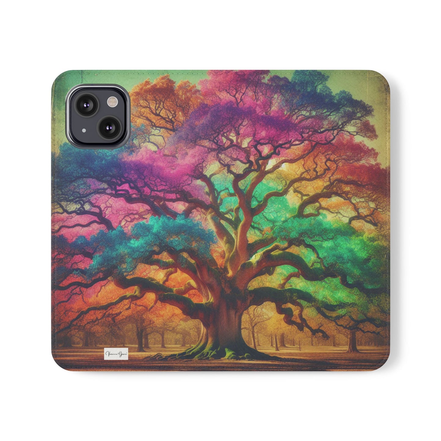 IPhone - Flip Case - COLORFUL OAK - Vivienne Grace