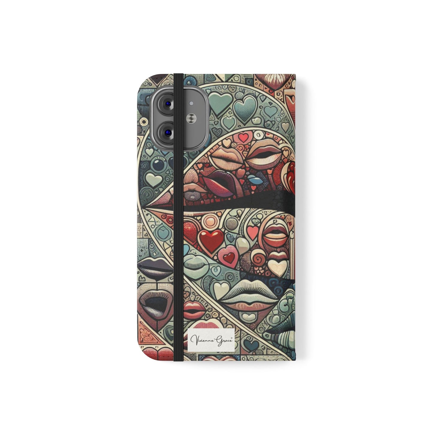 IPhone - Flip Case - BLUE LIPS - Vivienne Grace