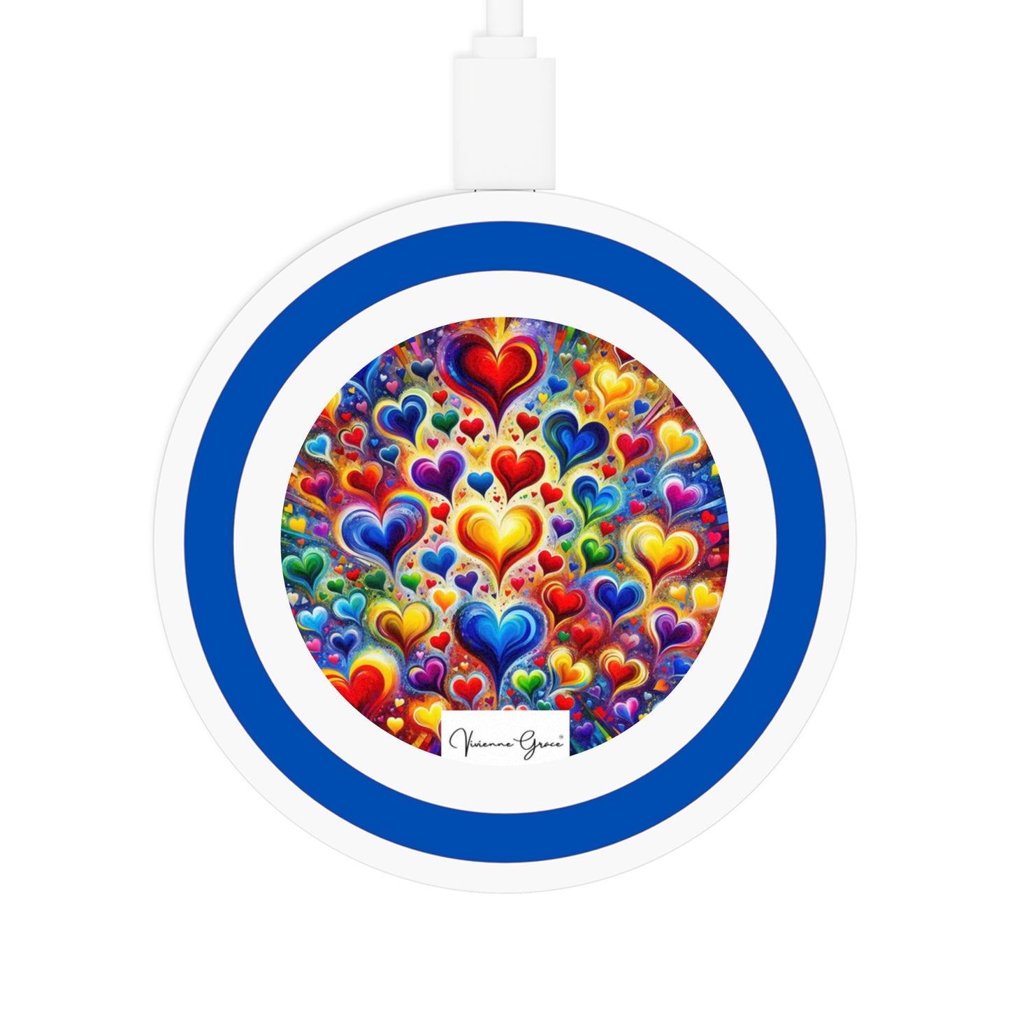 Quake Wireless Charging Pad - BRIGHT HEARTS - Vivienne Grace