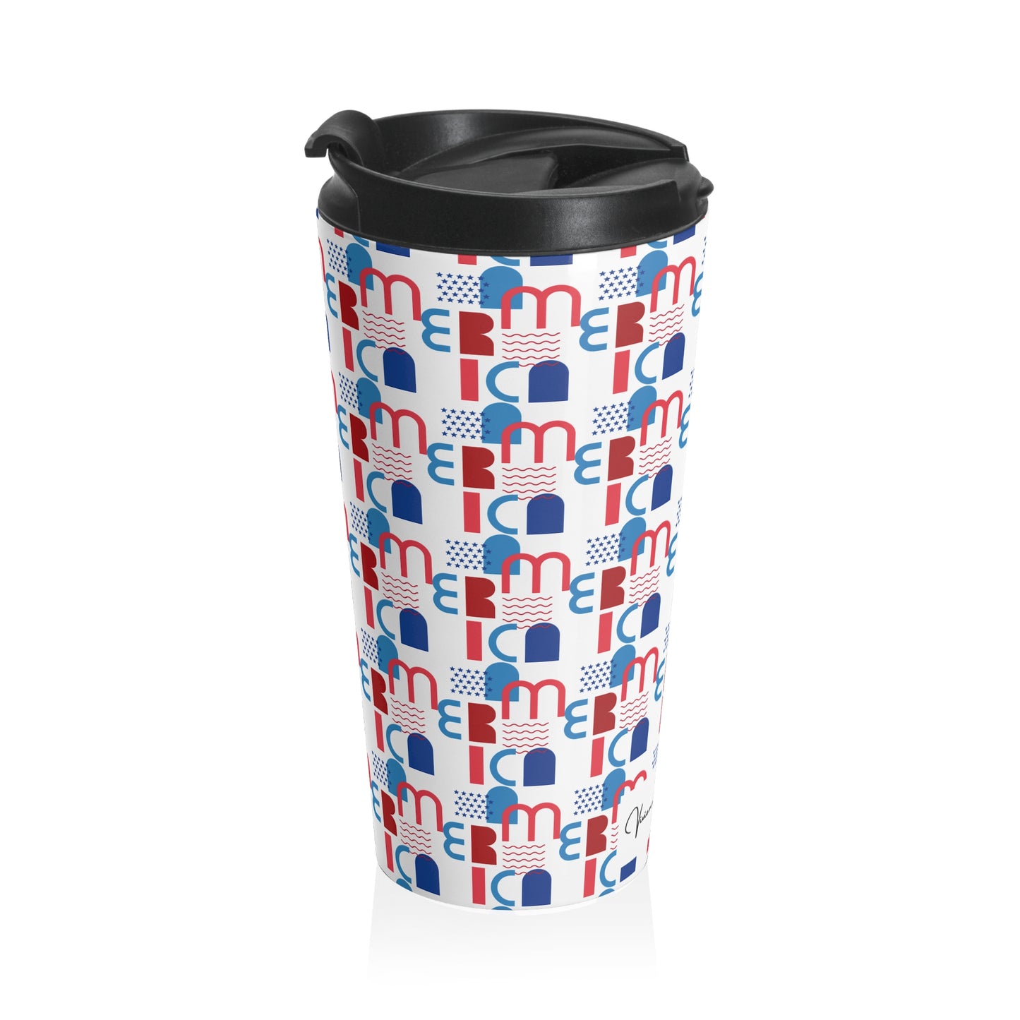 Stainless Steel Travel Mug - AMERICA - Vivienne Grace