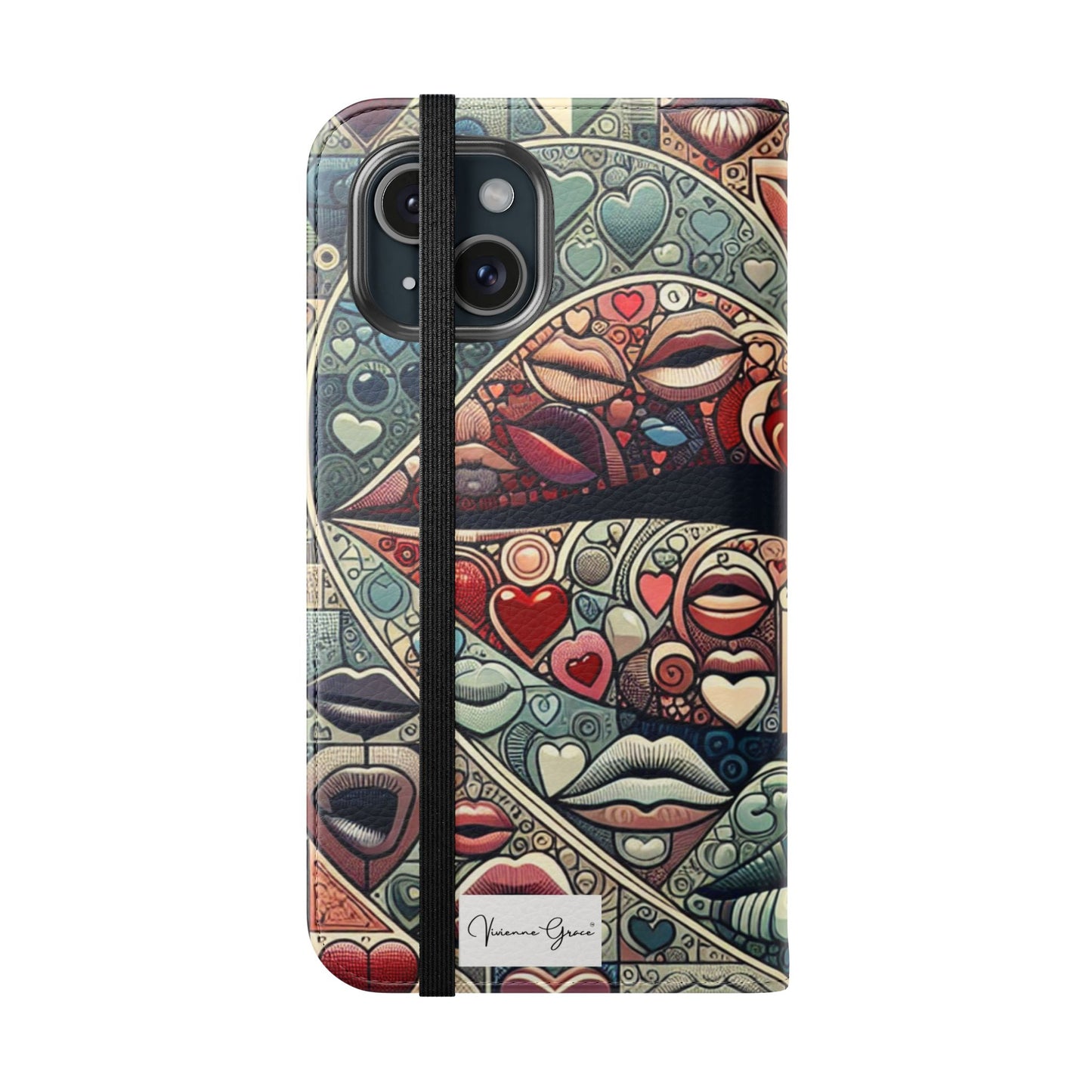 IPhone - Flip Case - BLUE LIPS - Vivienne Grace