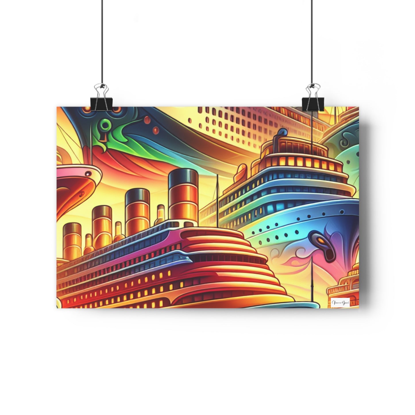 Giclée Art Print - Cruise Ships - Vivienne Grace
