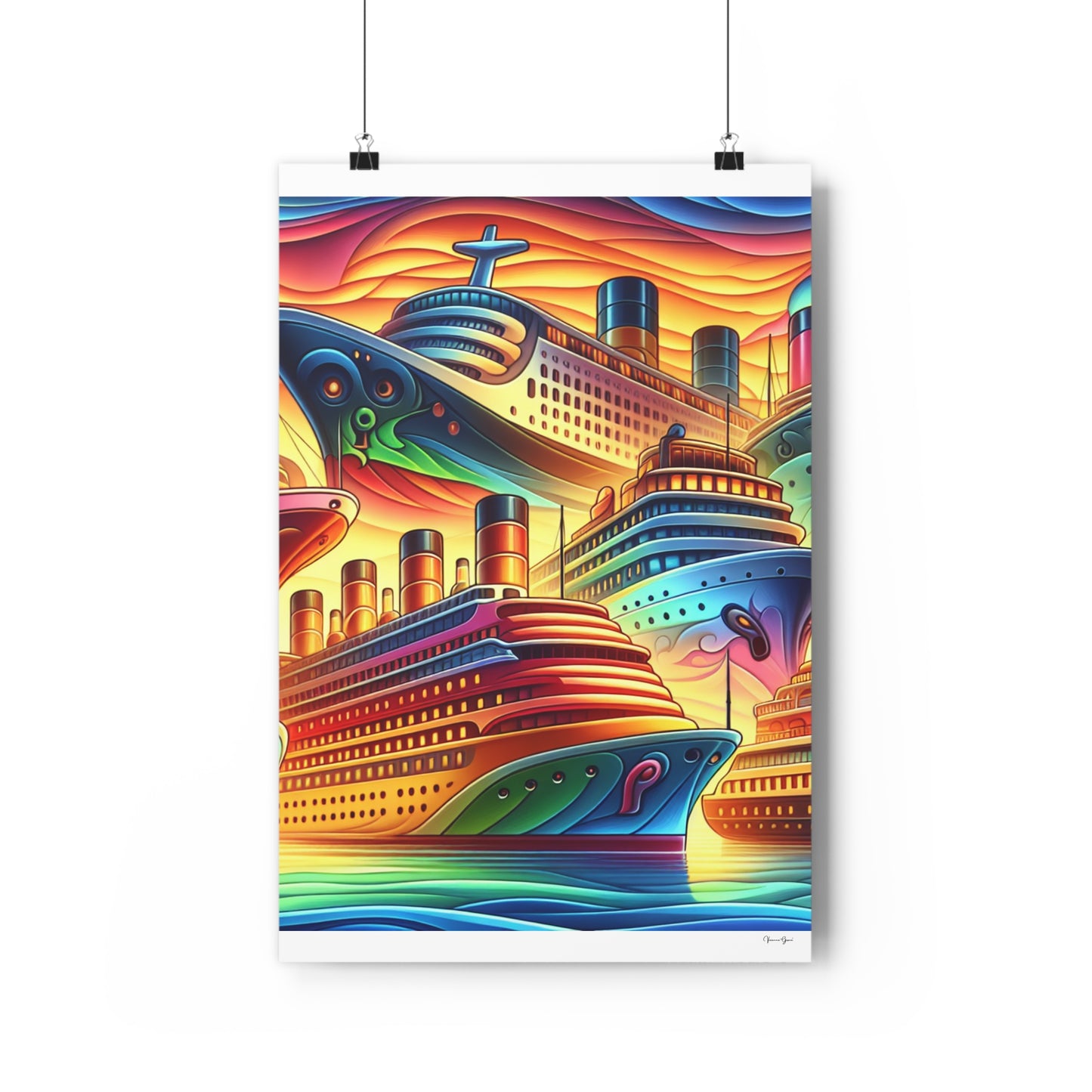 Giclée Art Print - Cruise Ships - Vivienne Grace