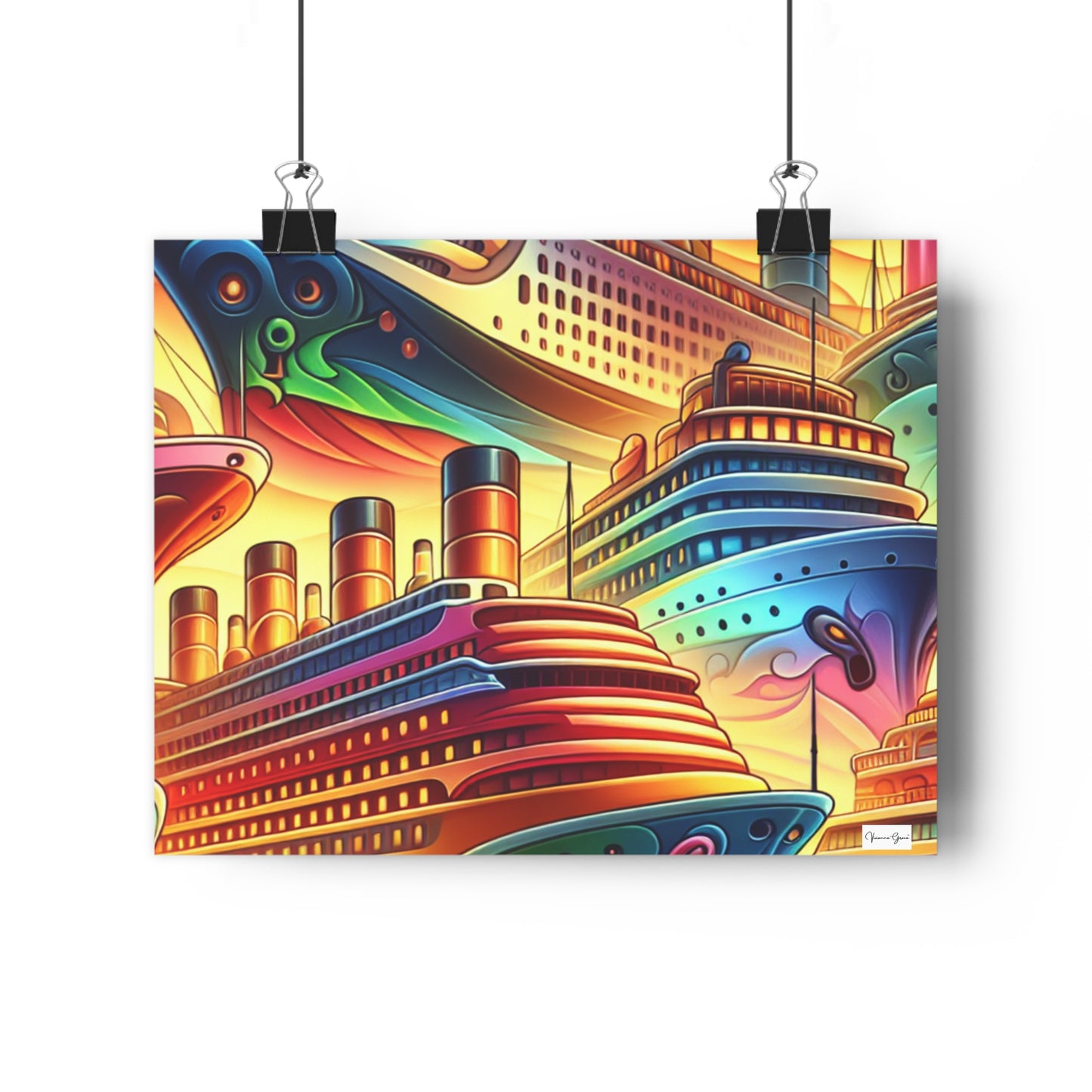 Giclée Art Print - Cruise Ships - Vivienne Grace