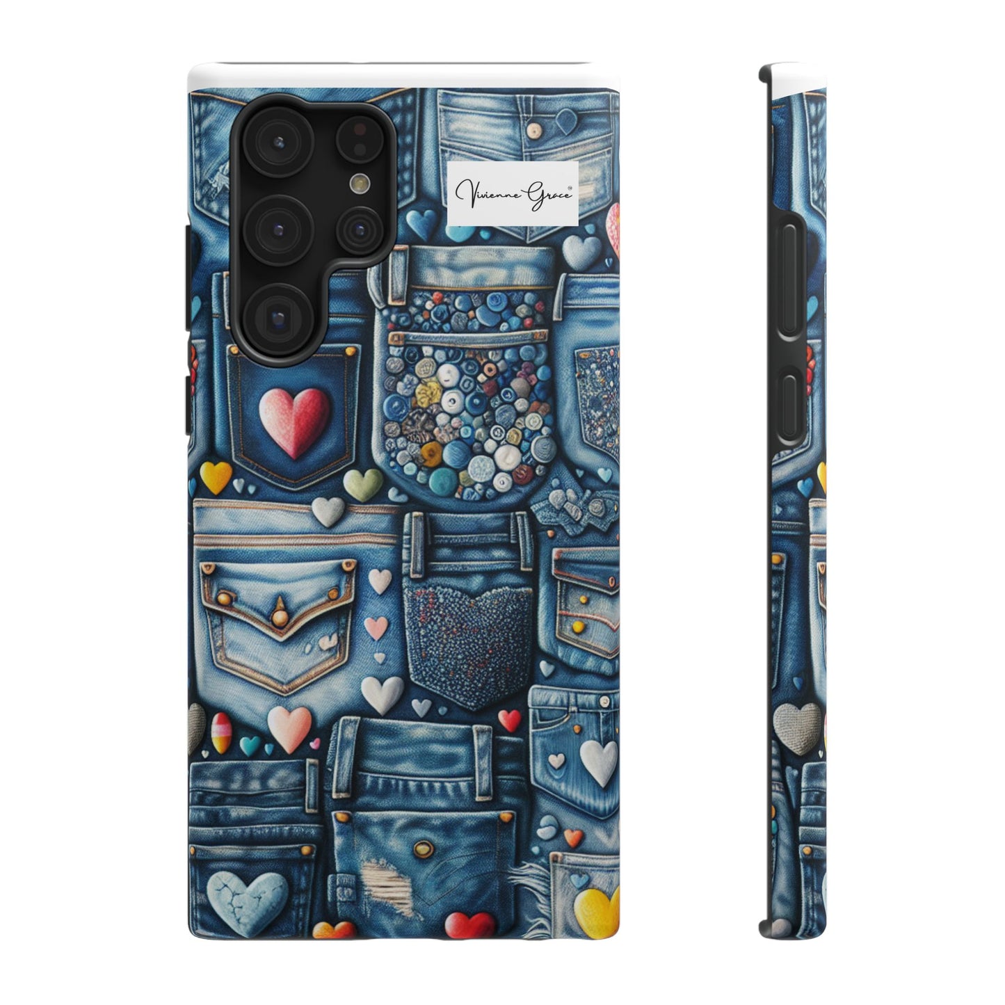 Samsung Galaxy -Impact-Resistant Case - BLUE JEANS - Vivienne Grace
