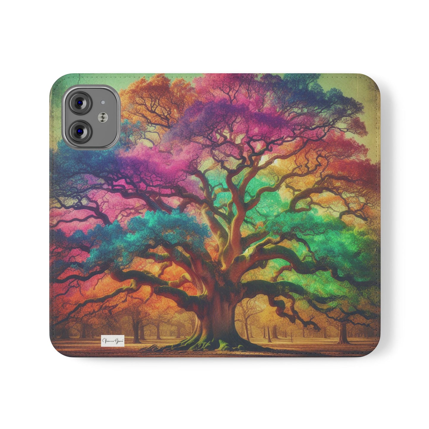 IPhone - Flip Case - COLORFUL OAK - Vivienne Grace
