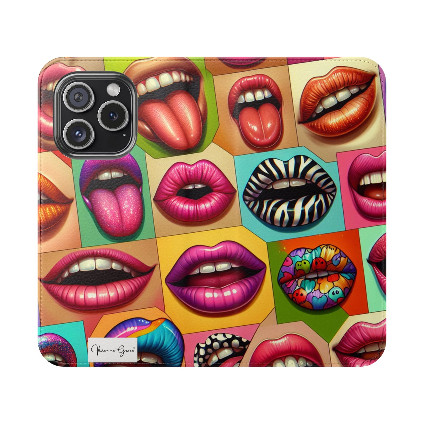 IPhone - Flip Case - LIPS - Vivienne Grace