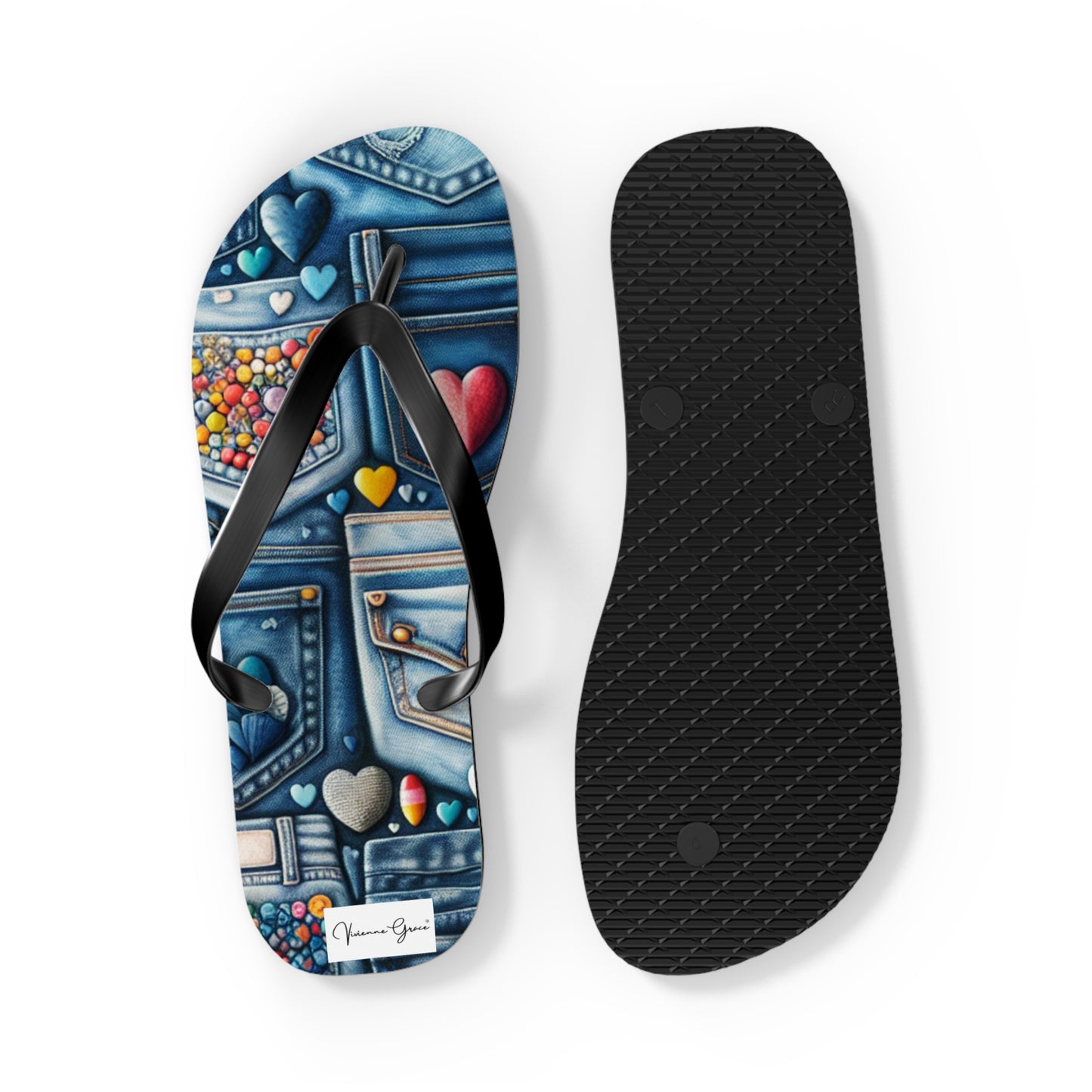 Flip Flops - BLUE JEANS - Vivienne Grace