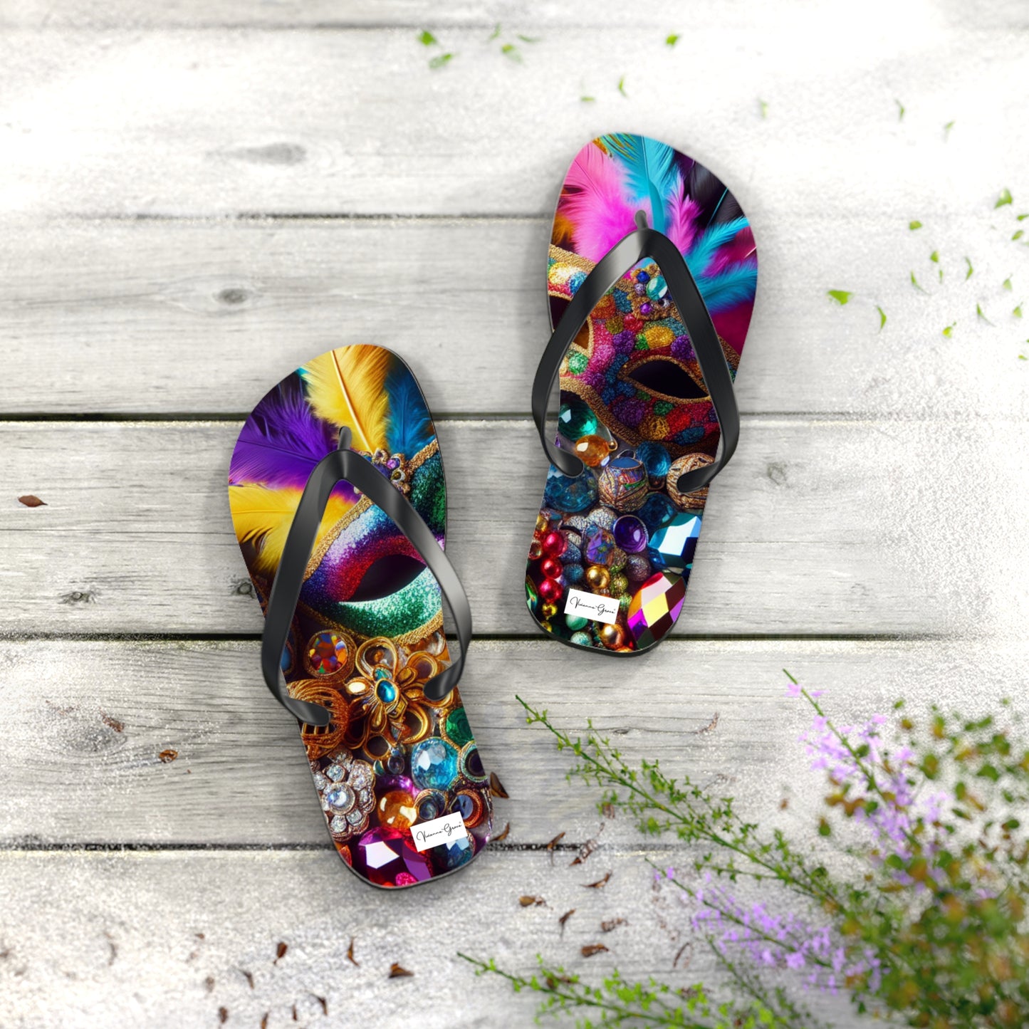 Flip Flops - MARDI GRAS - Vivienne Grace