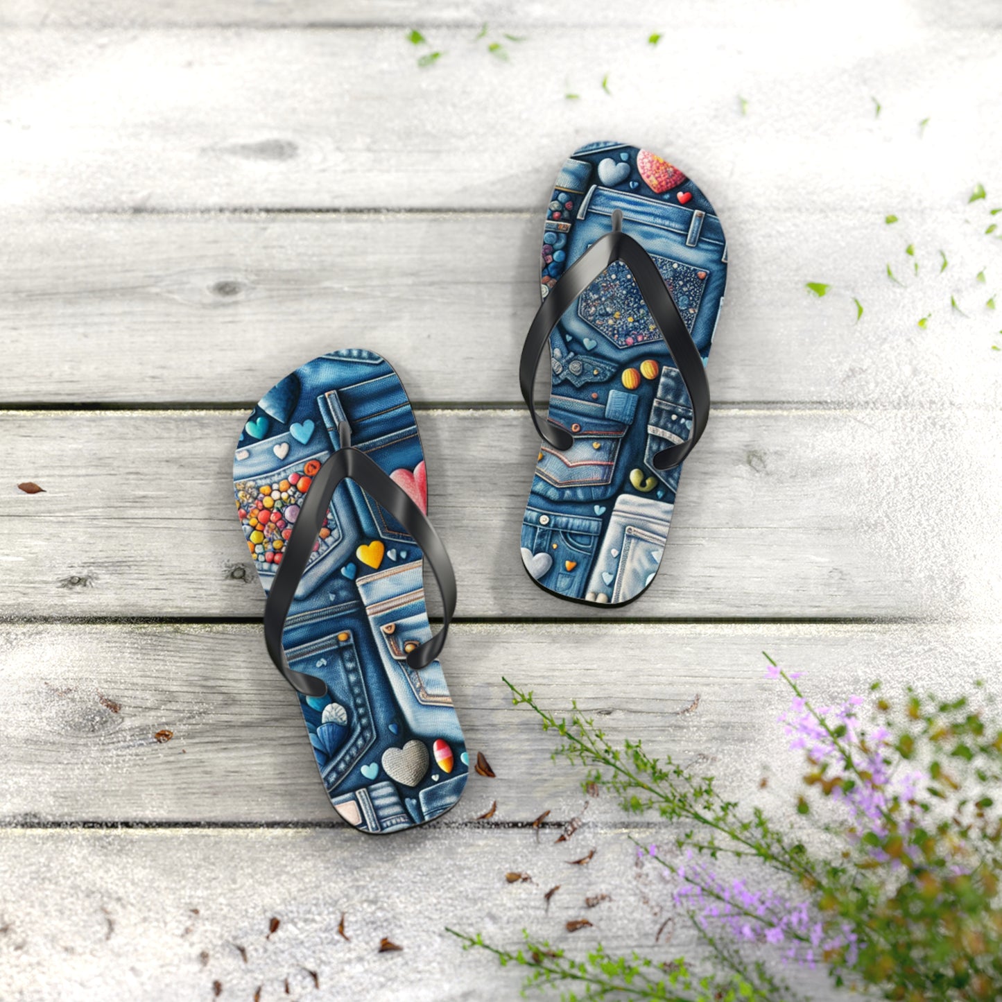 Flip Flops - BLUE JEANS - Vivienne Grace