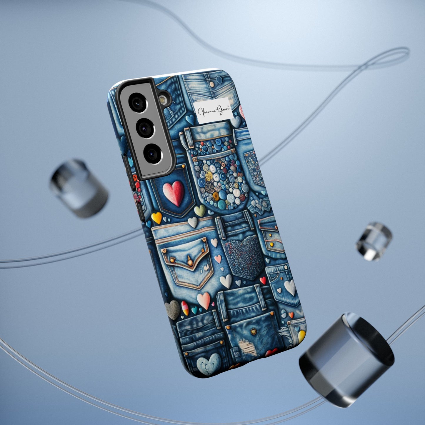 Samsung Galaxy -Impact-Resistant Case - BLUE JEANS - Vivienne Grace
