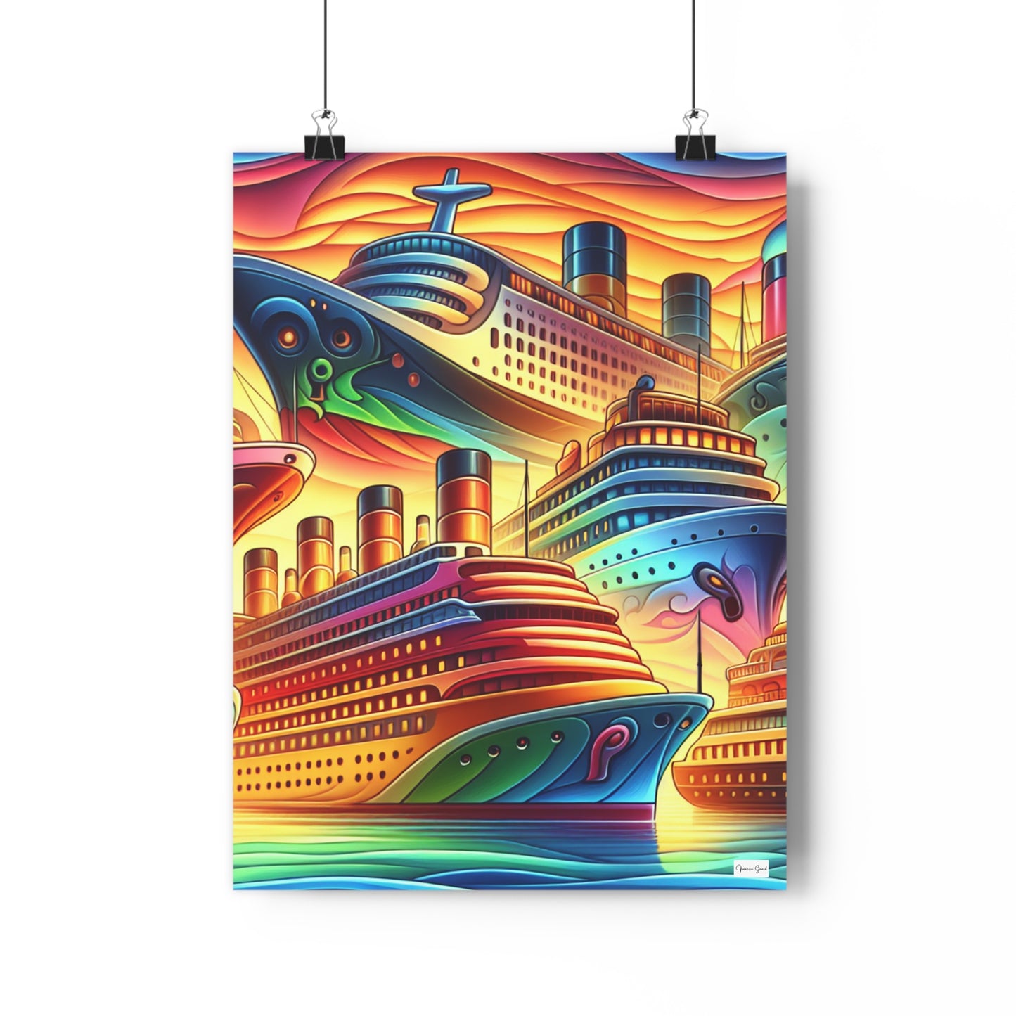 Giclée Art Print - Cruise Ships - Vivienne Grace