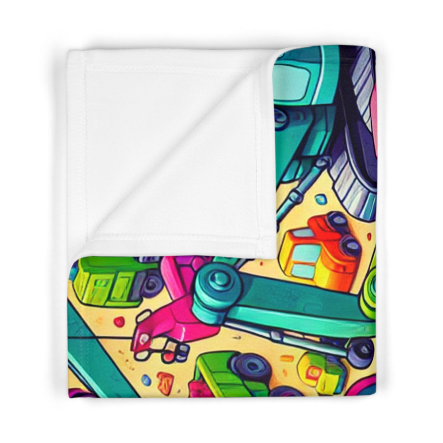 Soft Fleece Baby Blanket - HEAVY EQUIPMENT TOYS - Vivienne Grace