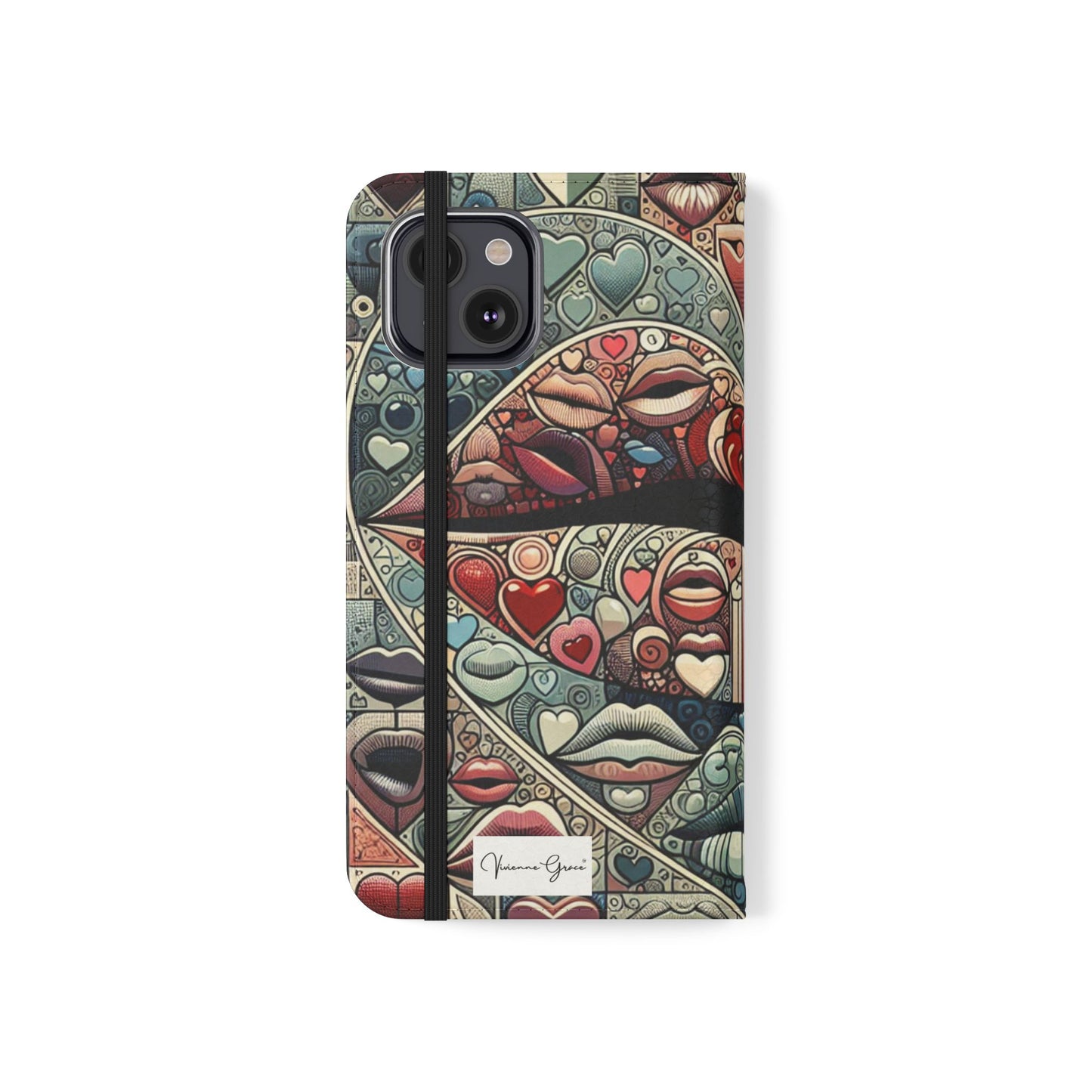 IPhone - Flip Case - BLUE LIPS - Vivienne Grace