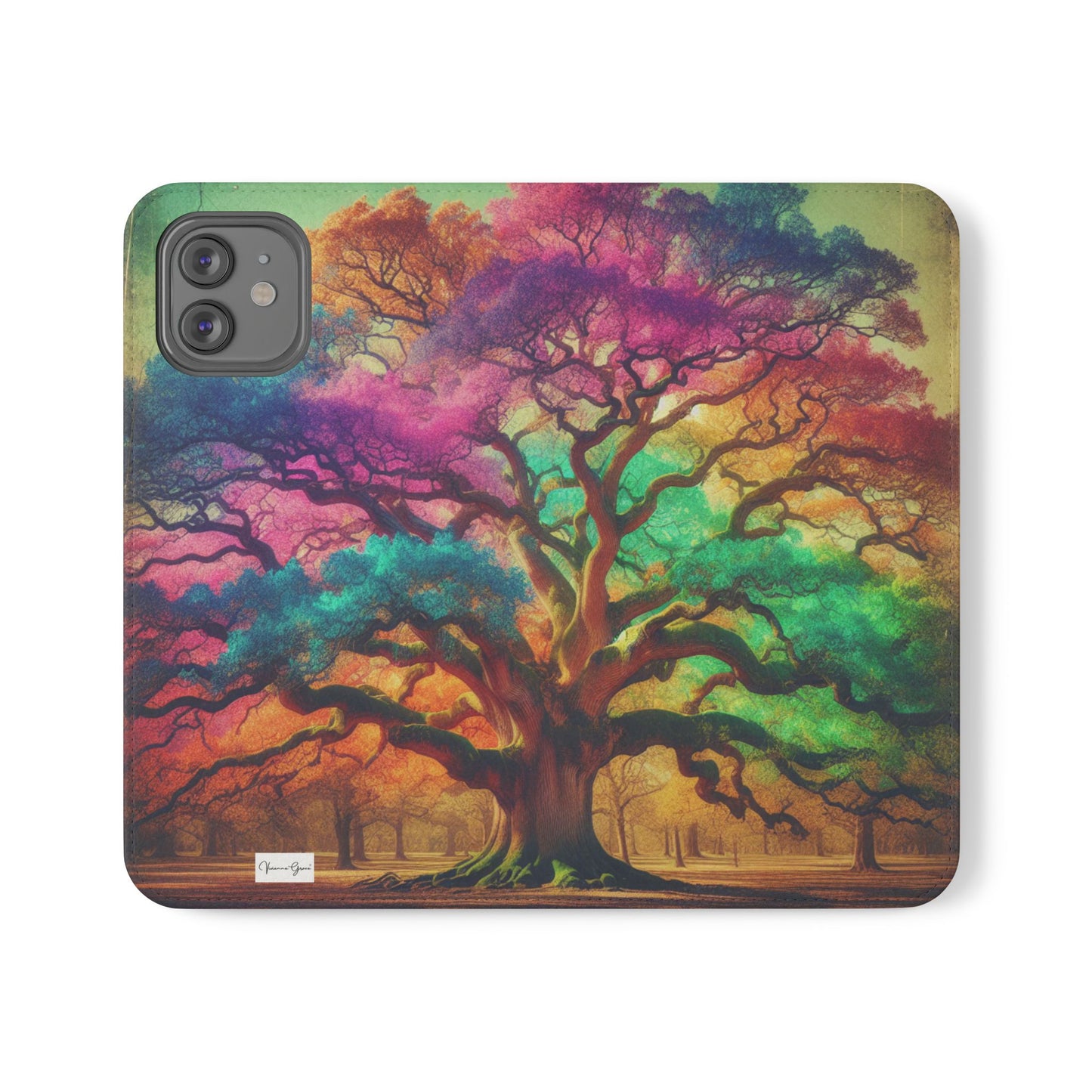 IPhone - Flip Case - COLORFUL OAK - Vivienne Grace