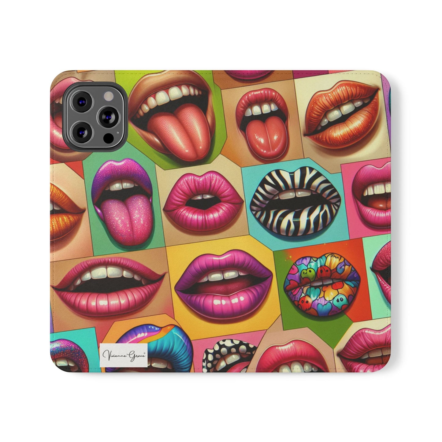 IPhone - Flip Case - LIPS - Vivienne Grace