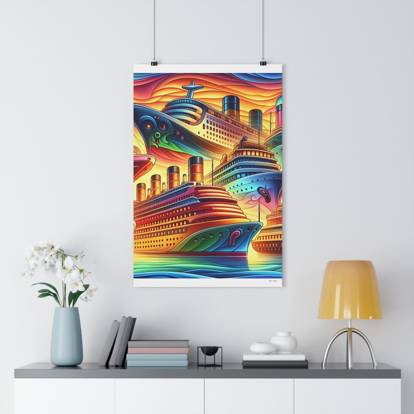 Giclée Art Print - Cruise Ships - Vivienne Grace